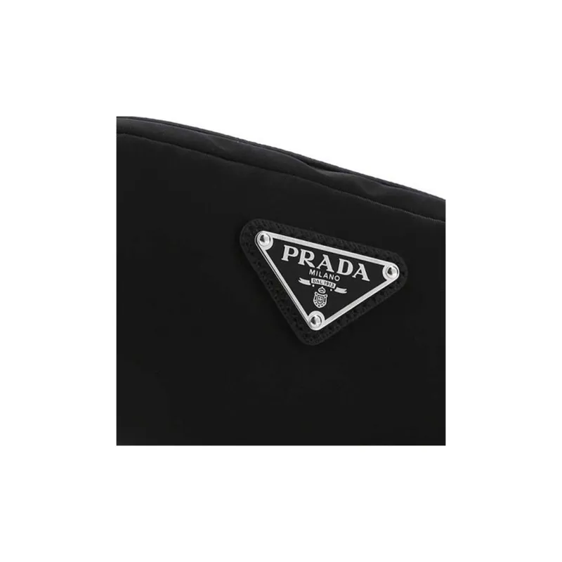 PRADA Polyester Makeup Bag Unisex Black-3