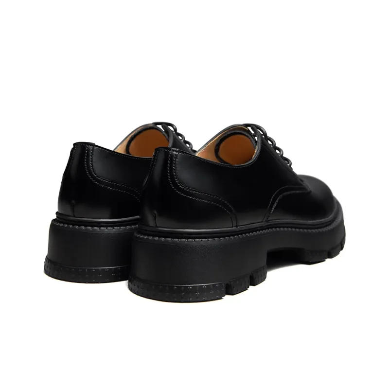THOM WILLS Business Versatile Cleanfit Calfskin Derby Shoes Casual Shoes Men's Black-3
