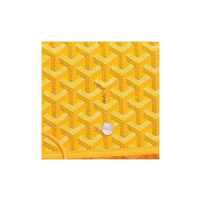 GOYARD Plumet Canvas With Leather Envelope Bag, Crossbody Bag, Shoulder Bag Unisex Yellow Copper Small Heart-5