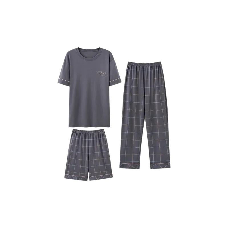 Mulong Family Pajama Set Men's Gray-0