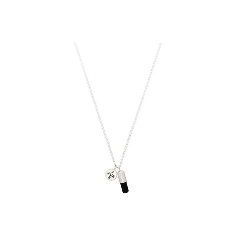 AMBUSH Metal Pill Charm Necklace-0