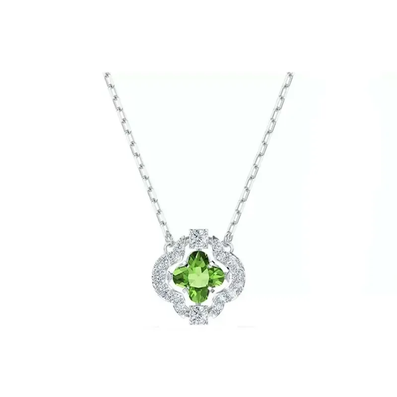 Swarovski Sparkling Dance Necklaces Women's Green-1
