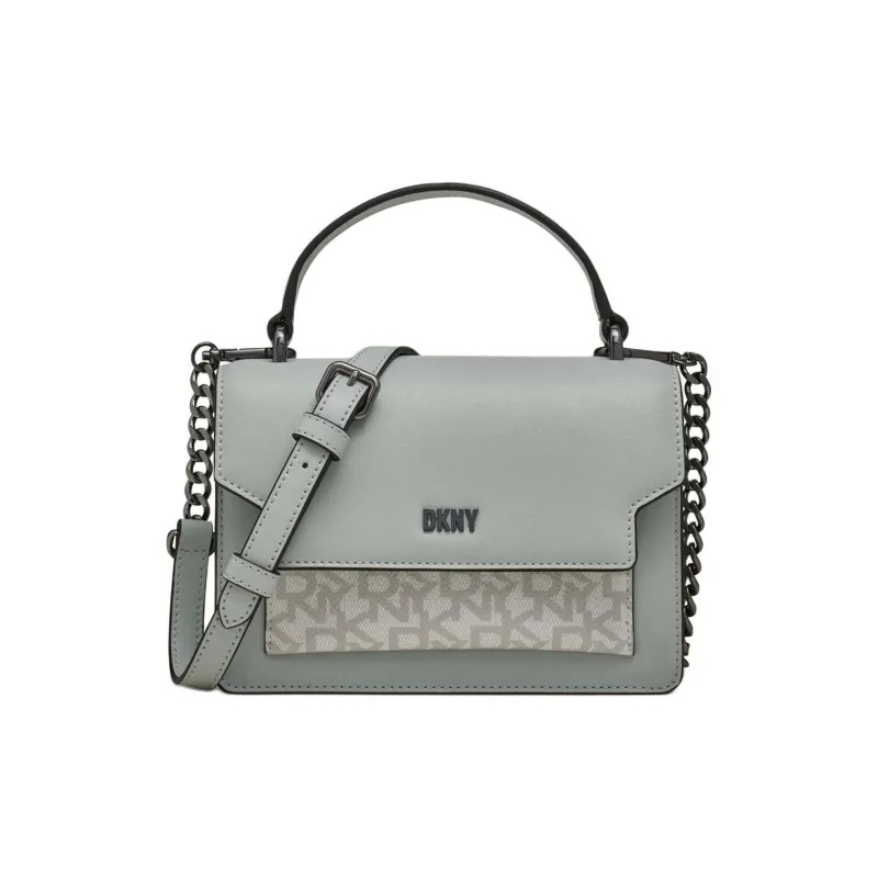 DKNY Leather Handbag Shoulder Bag Crossbody Bag Women's Gray-0