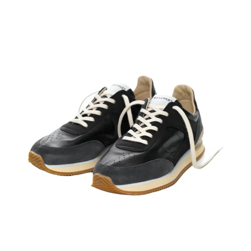SPALWART Dash Low Nappa Low Top Casual Shoes Unisex Black-2