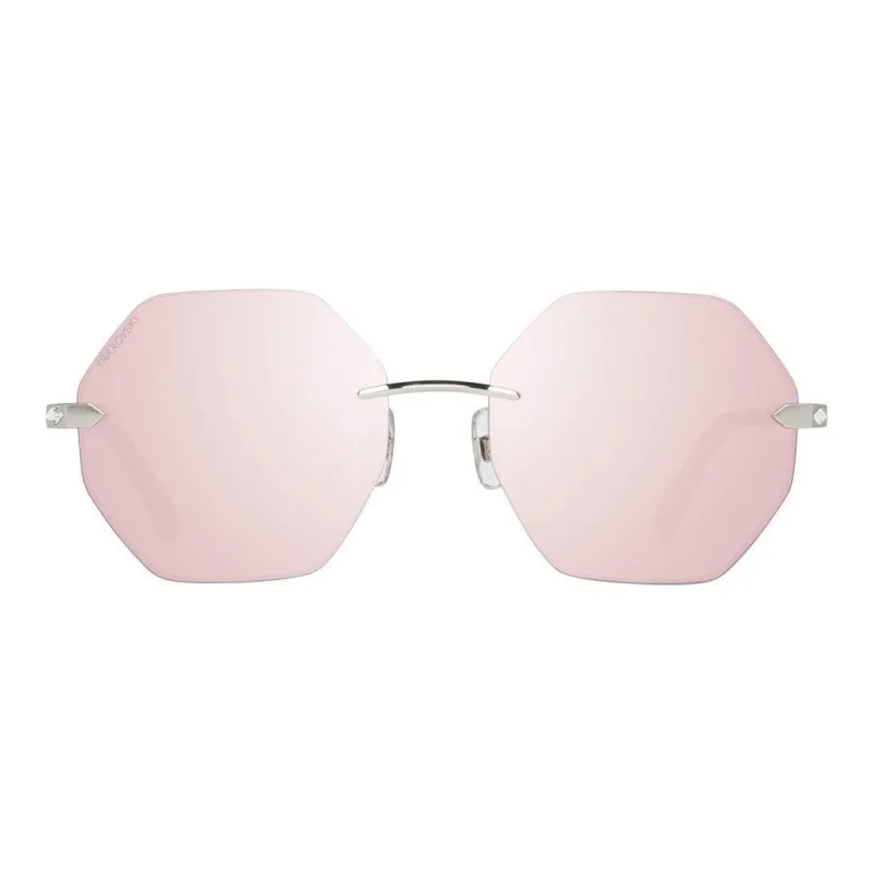 Swarovski Irregular Shape Sunglasses Women's Silver-2