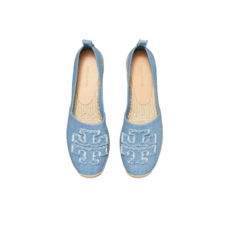 TORY BURCH Double T Denim Espadrilles-3