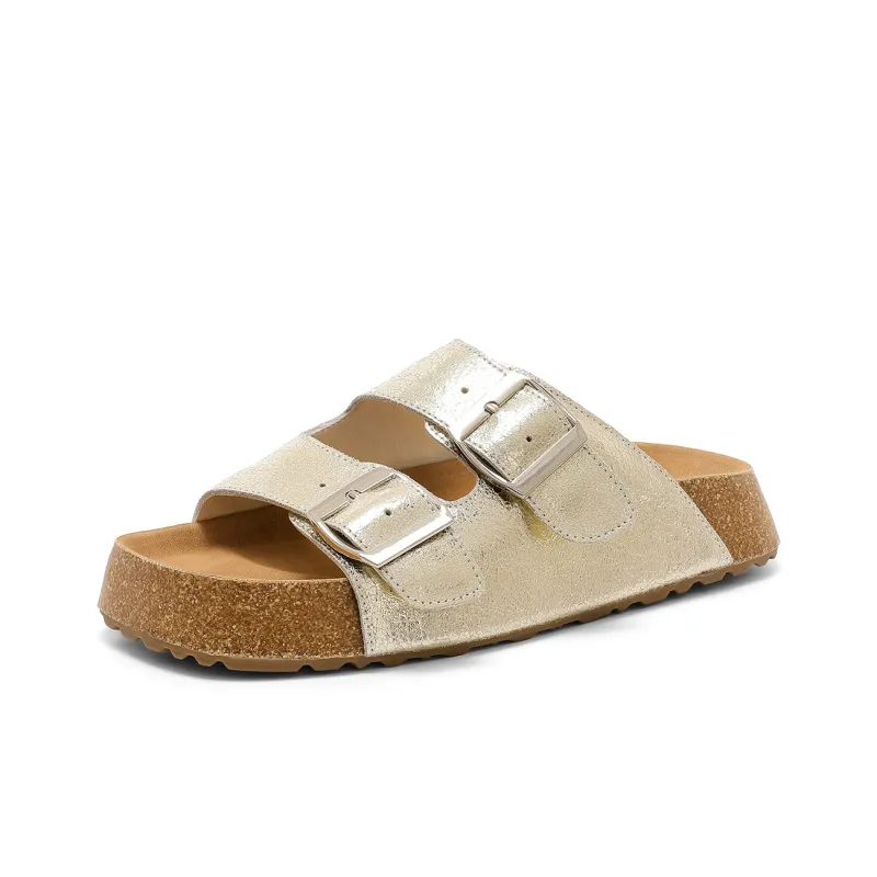 C°BANNER Quiet Slip Resistant Slide Slippers Women's Gold-1