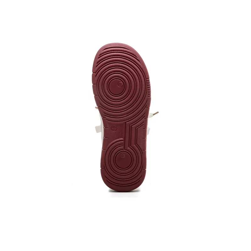 Warrior Warrior Wear Resistant Slip Resistant Low Top Skateboard Shoes Women's White Burgundy-3