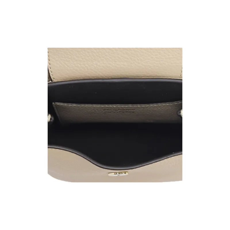 FERRAGAMO GANCINI Cow Leather Backpack Mini Women's Beige-5