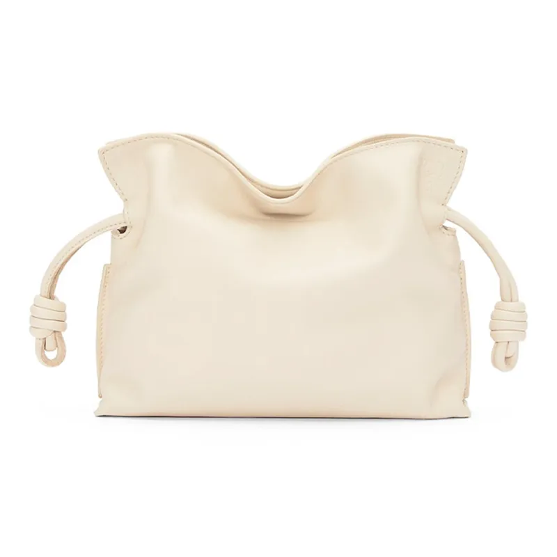 LOEWE Cow Leather Shoulder Bag Crossbody Bag Clutches Mini Women's Ecru-0