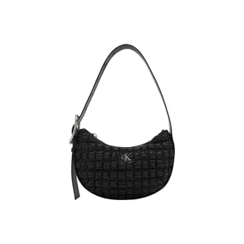 CALVIN KLEIN PU Crescent Bag Handbag Shoulder Bag Women's Black