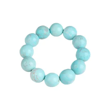 Oushuo Jewelry Turquoise Round Bead Fine Jade Bracelets Unisex