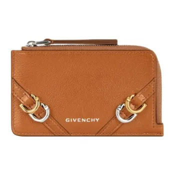 Givenchy Voyou Buffalo Leather Card Holder Women's Soft Tan