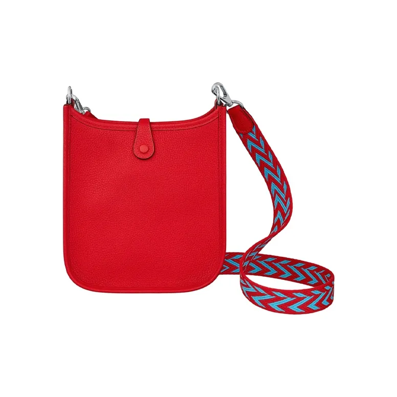 HERMES Cow Leather Crossbody Bags Shoulder Bags 16 Women's Red-1
