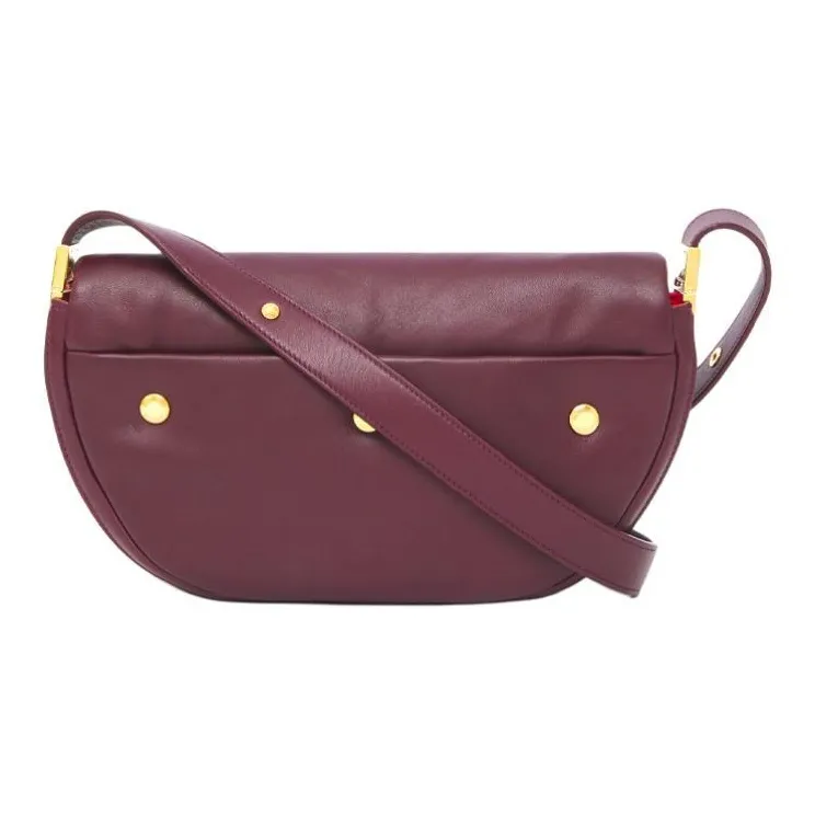 Burberry Olympia Lambskin Crescent Bag Portable Crossbody Bag Shoulder Bag Women's Dark Chestnut-2