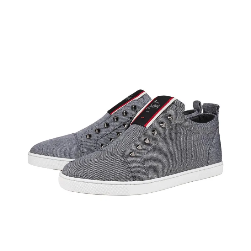 CL LUBOTING F.A.V Fique A Vontade Low-Top Skateboard Shoes Men's Gray-1