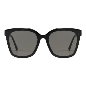 BOELEO Plate Frame Irregular Shape Sunglasses Unisex Black Transparent