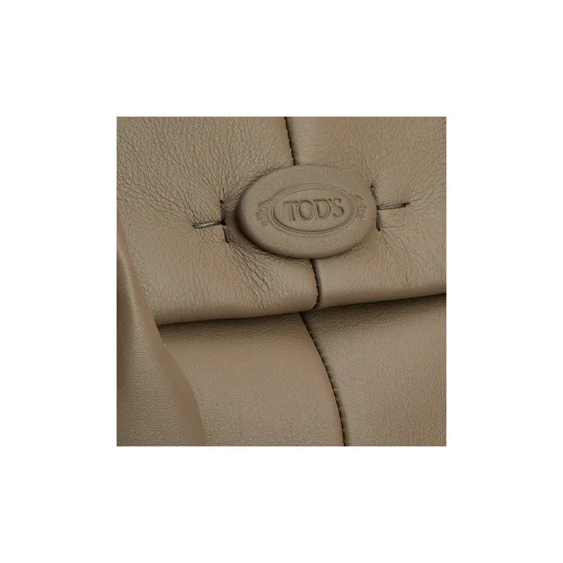 TOD'S DI Grain Calfskin Shoulder Bag, Crossbody Bag, Handbag Trumpets Women's Brown-5