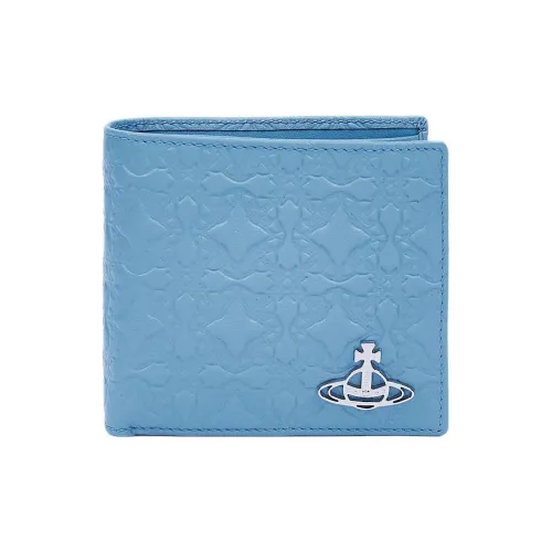 Vivienne Westwood Leather Wallet Men's Sky Blue