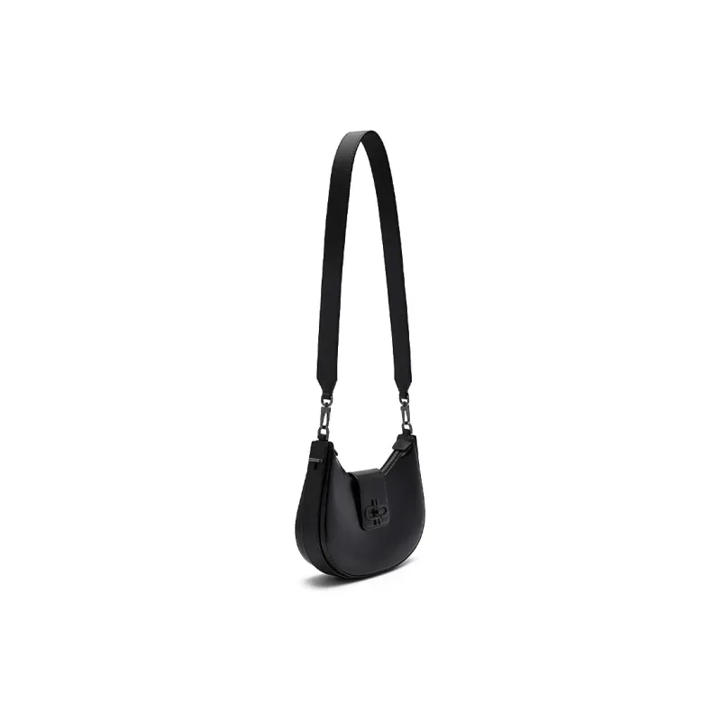 PEDRO Cow Leather Moon Bag Shoulder Bag Regular Women's Light Umber/Black-5
