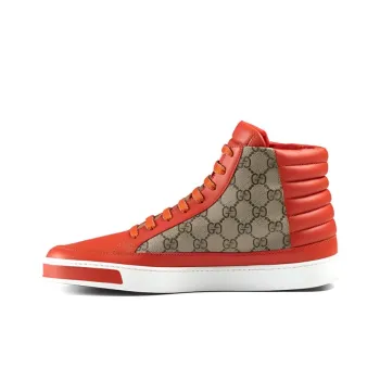 GUCCI Skateboard Shoes Men High-Top Orange