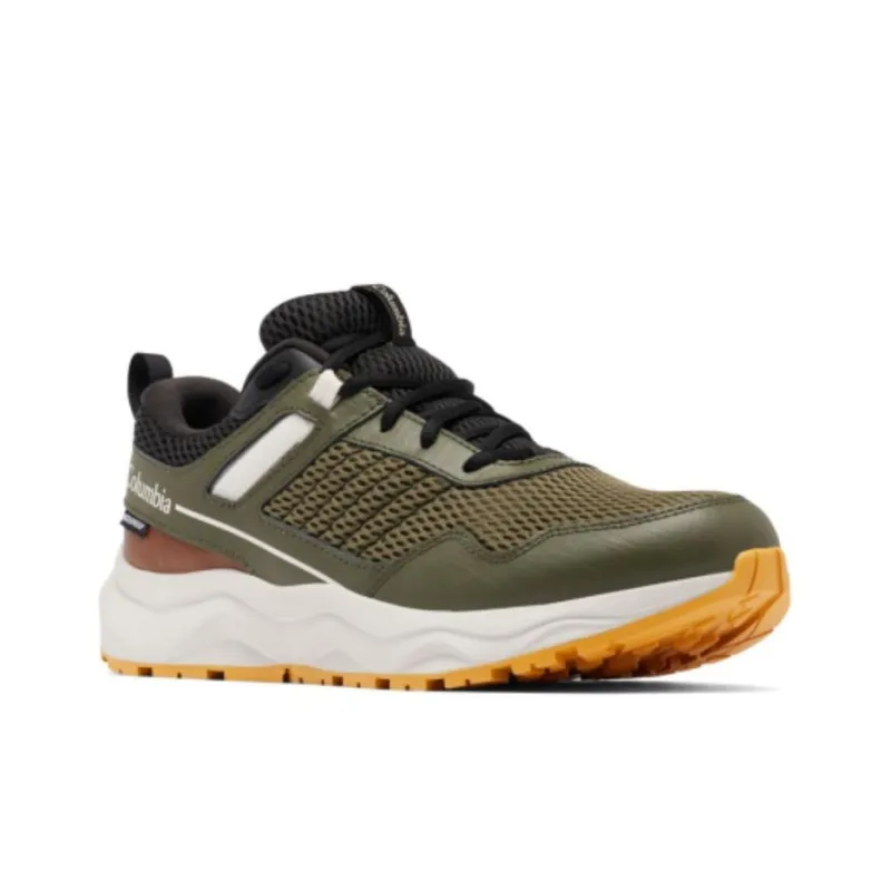 Columbia PLATEAU Shock-absorbing And Waterproof Low-Top Hiking Shoes Men's Brown Green-1