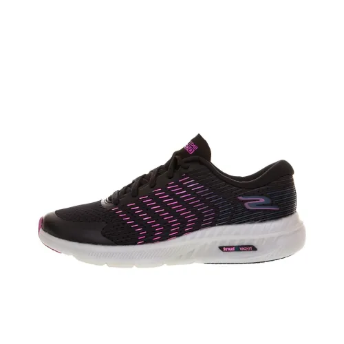 Skechers Go Run Hyper Burst Cushioning Anti-Slip And Wear-Resistant Low-Top Casual Running Chain Women's Black Purple