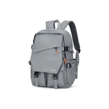 Werocker Fabric Backpack Regular Unisex Gray-Membrana Dermalis