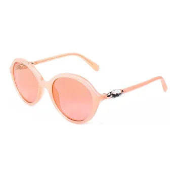Swarovski Round Sunglasses Women's Pink