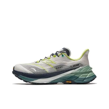 Anta Cushioning Wear Resistant Low Top Running Shoes Men's Gray Yellow