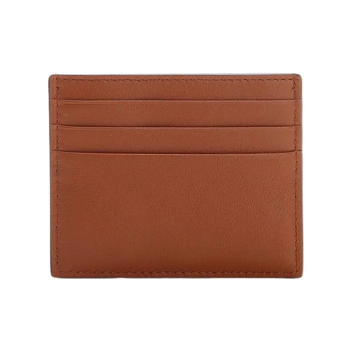 Valentino Leather Card Holder Unisex Brown-2