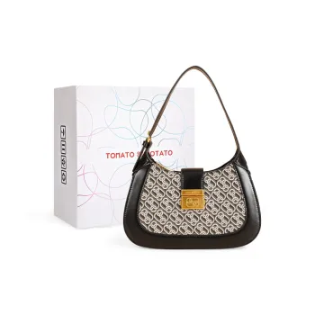 TOMATO&POTATO PVC Artificial Leather Shoulder Bag Regular Women's Black