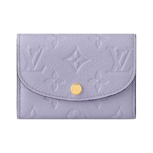 LOUIS VUITTON Cow Leather Wallet Women's Light Purple