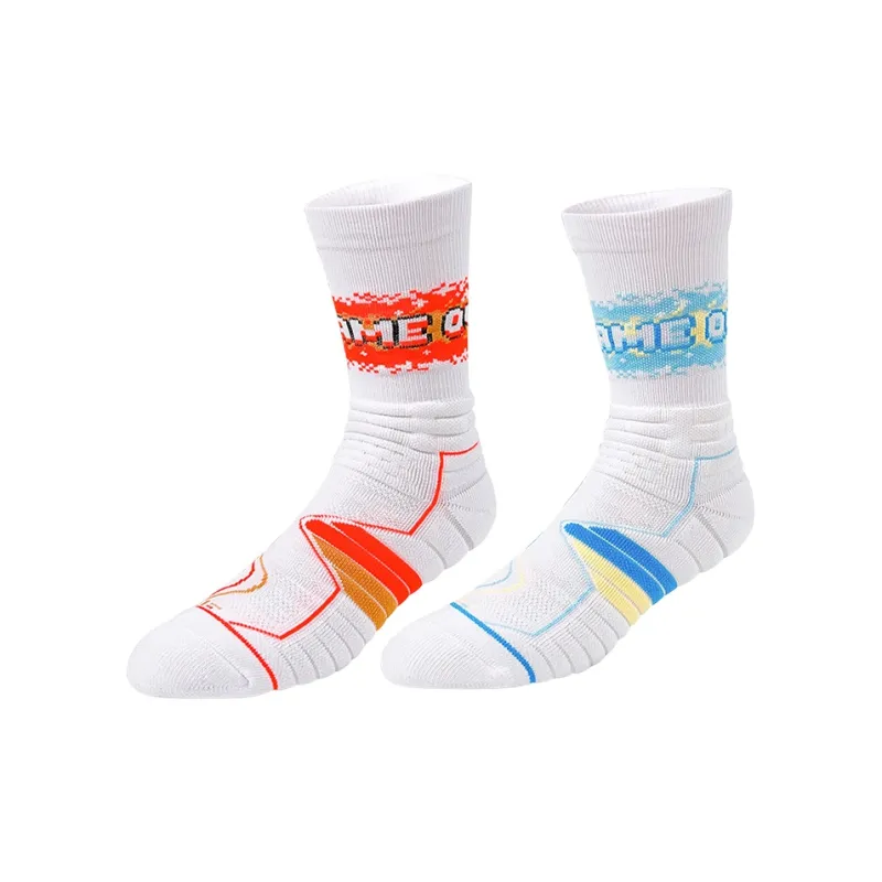 BKCXZICE Terry Sole High Top Stripes Gradient Basketball Socks Unisex Combo Set-1