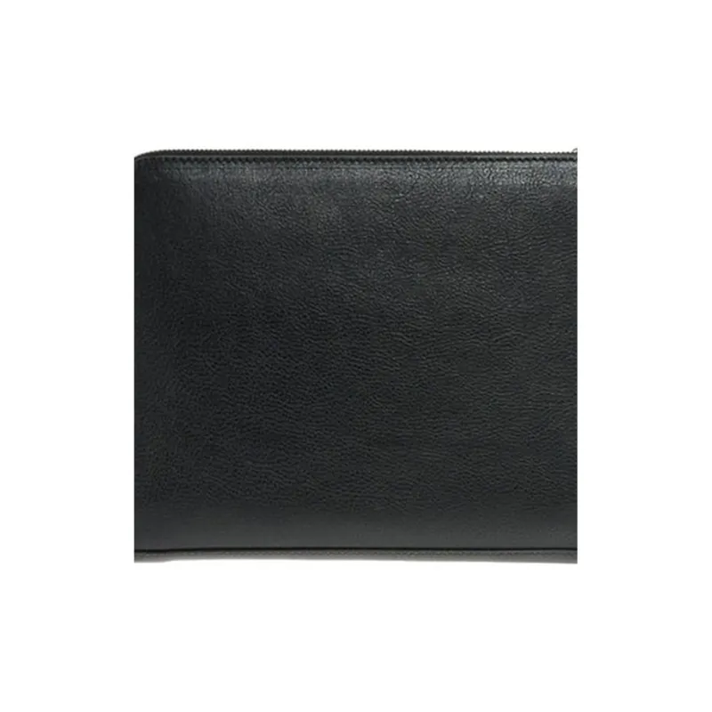 Alexander McQueen Calfskin File Folder Clutch Unisex Black-4