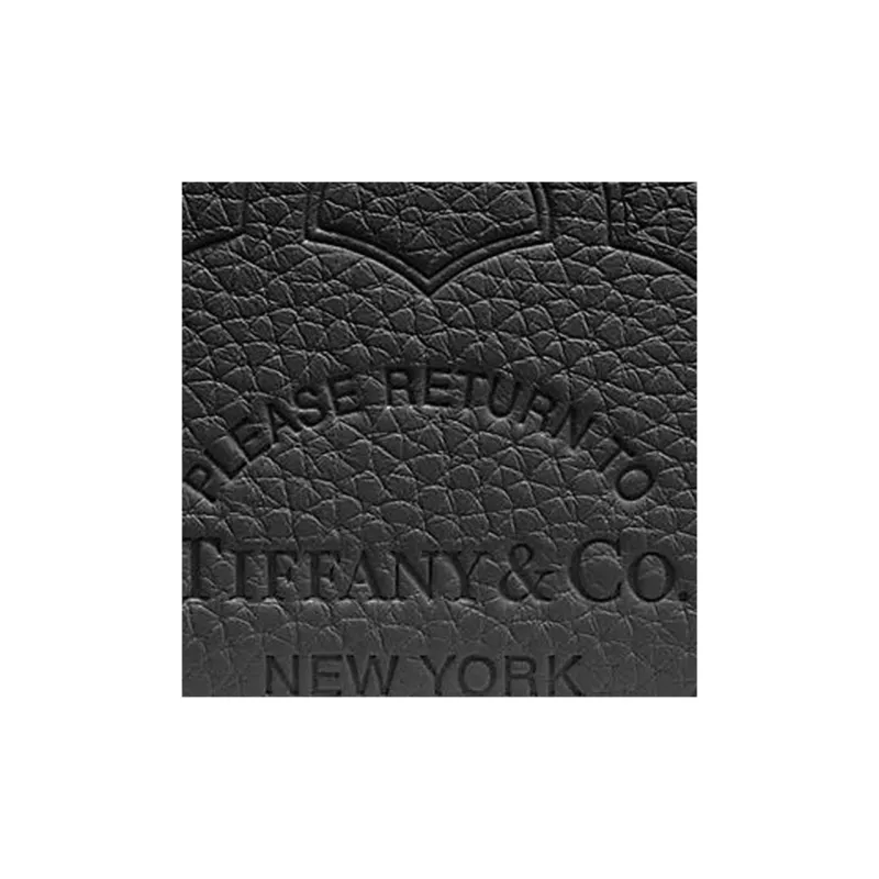 TIFFANY & CO. Return To Tiffany Collection Taurillon Leather Card Holder Women's Black-4