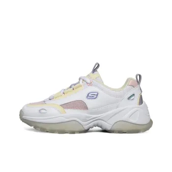 Skechers Kozmiks Cushioned Wear Resistant Breathable Mid Top Chunky Sneakers Women's Yellow White