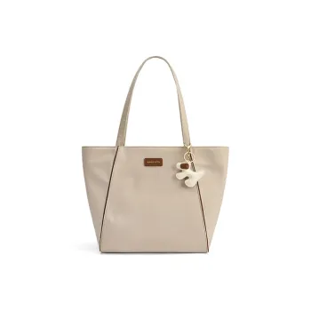 MAKEUP KITTEN Fabric Synthetic Leather Tote Bag Shopping Bag Shoulder Bags Large Size Women's Black/Khaki