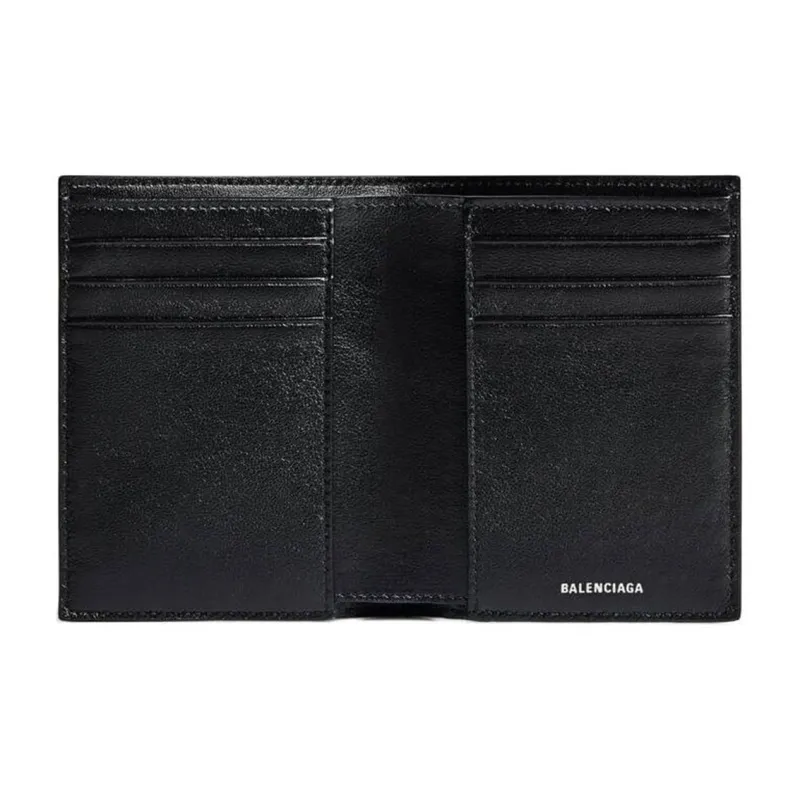 Balenciaga Coated Canvas Wallet Men's Black-2