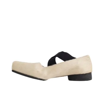 UMA WANG Square toe Leather Ballerina Shoes