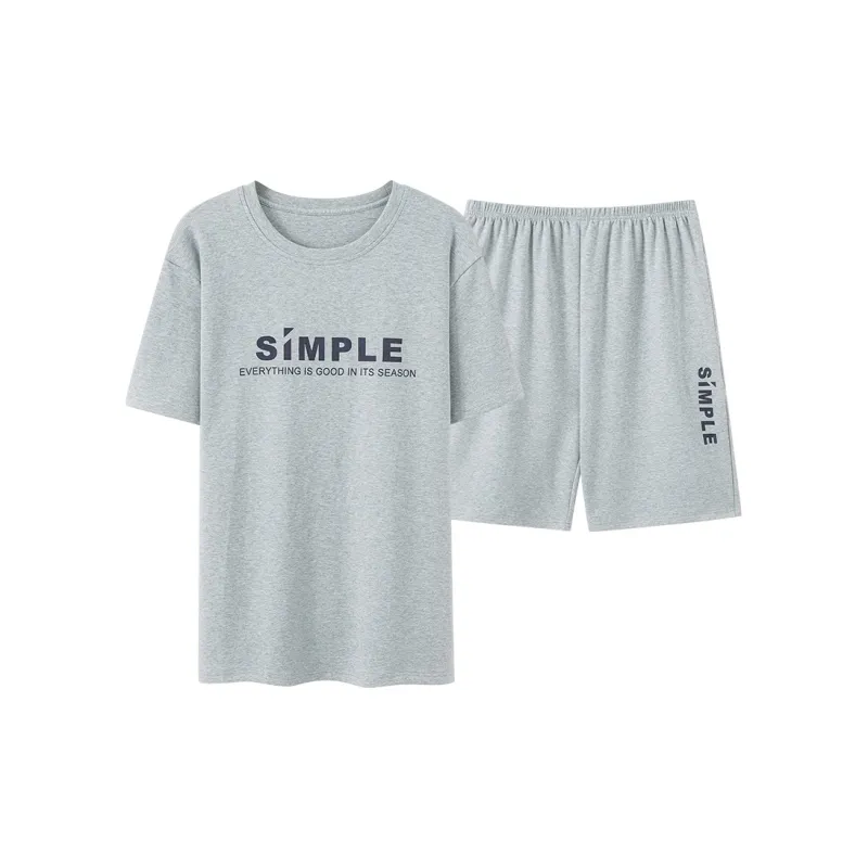 Mulong Family Pajama Set Men's Light Heather Gray-0