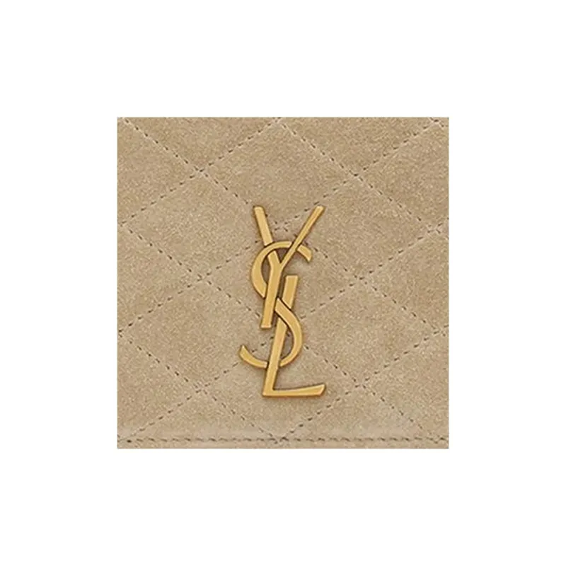 SAINT LAURENT GABY Suede Shoulder Bag Crossbody Bag Regular Women's Matte Gold-6