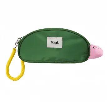 Tagi. Nylon Makeup Bag Medium Size Women's Forest