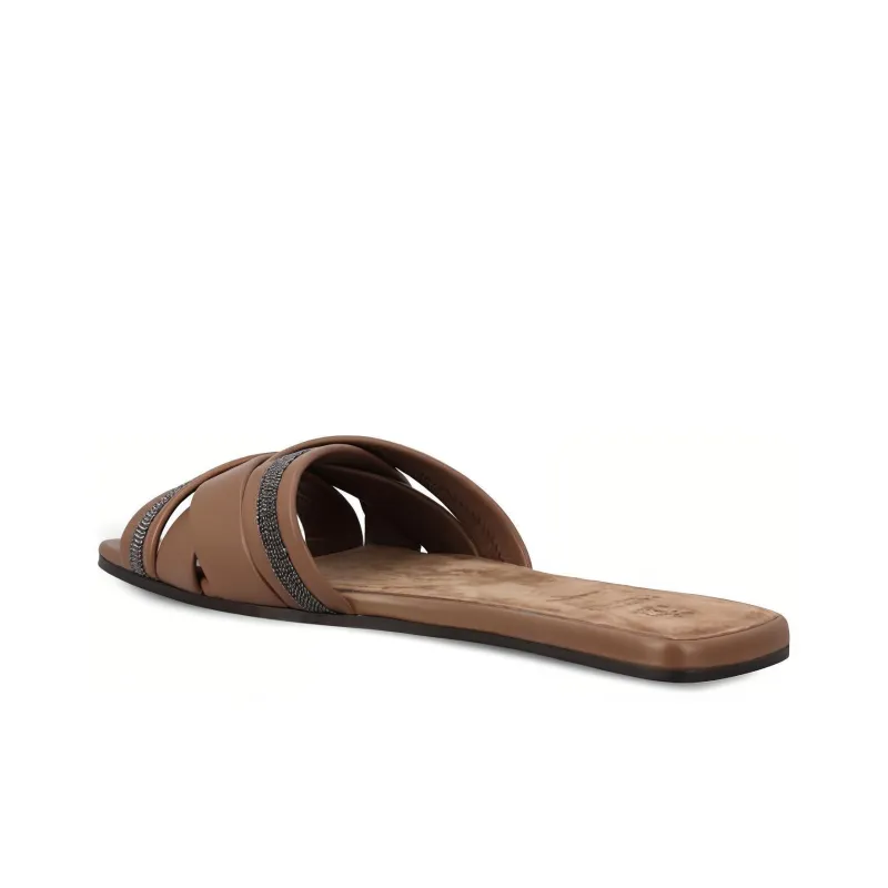 Brunello Cucinelli Beaded Slip-On Sandals Women's-3