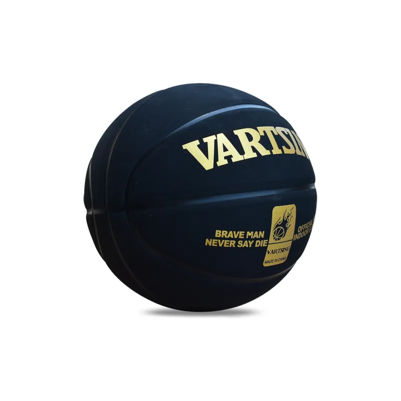 Vartsing Microfiber Leather Basketball Black Size 5 Size 7 Training Unisex-0