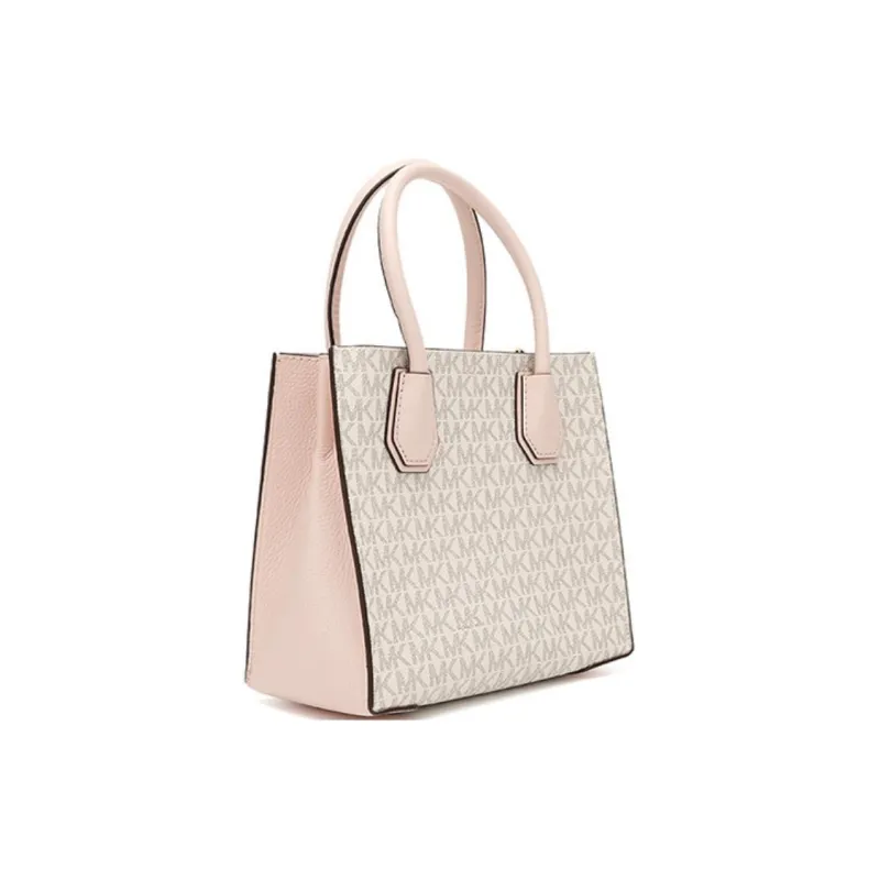 MICHAEL KORS Mercer Cow Leather Trunk Bag Handbag Shoulder Bag Crossbody Bag Medium Size Women's Cherry Blossom Pink-3