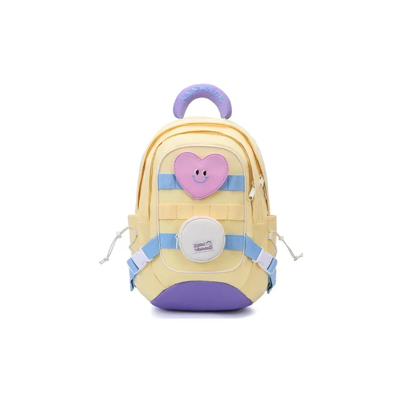 VANWALK Polyester Backpack Regular Unisex Yellow/Blue/White/Purple-0