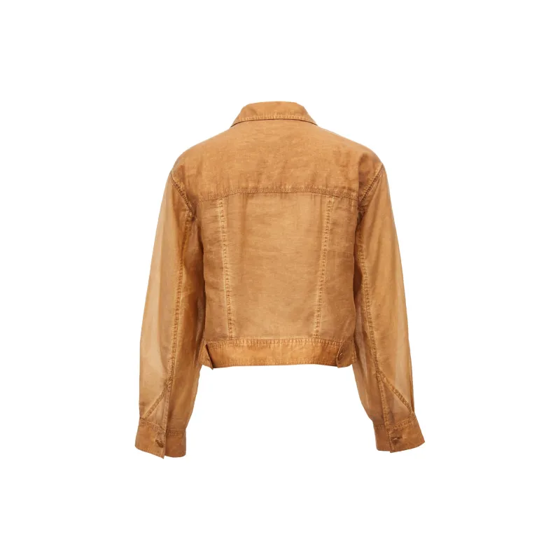 ONLY Versatile Casual Individual Lace Up Shirt Fit Cropped Coat For Women's Women's-3