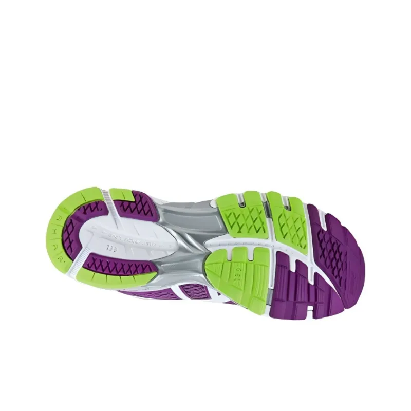 Asics Anti-Slip And Wear-Resistant Breathable Low-Top Running Shoes Women's Grape Purple White-4