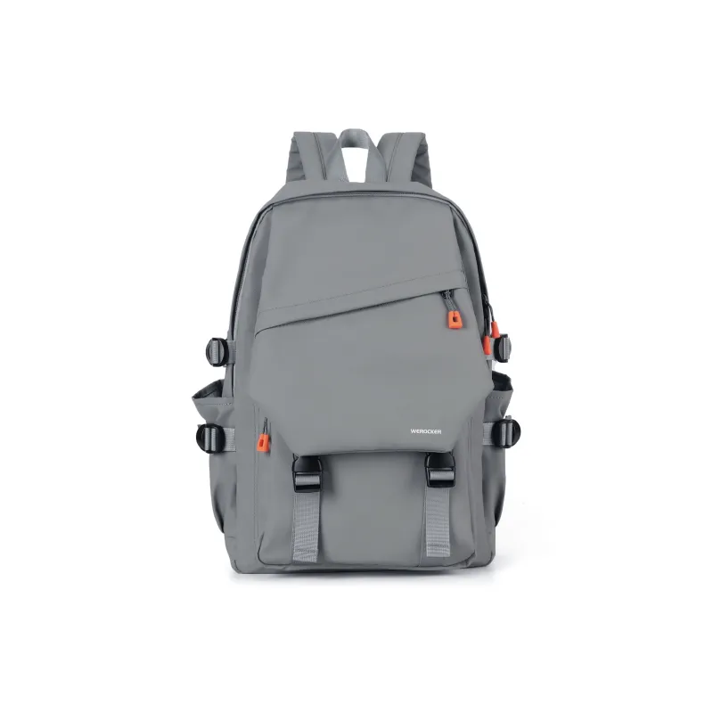Werocker Fabric Backpack Regular Unisex Gray-Membrana Dermalis-1